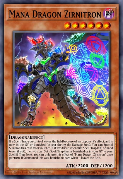 Mana Dragon Zirnitron, 2019 Gold Sarcophagus Tin Mega Pack MP19-EN090