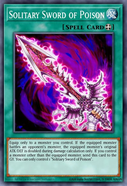 Solitary Sword of Poison, 2019 Gold Sarcophagus Tin Mega Pack MP19-EN123