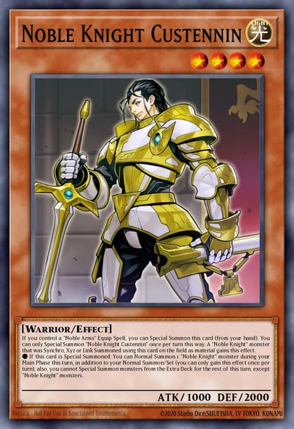 Noble Knight Custennin, 2019 Gold Sarcophagus Tin Mega Pack MP19-EN141