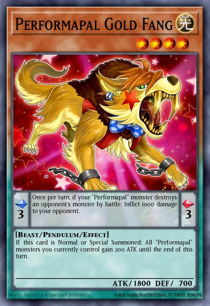 Performapal Gold Fang, 2019 Gold Sarcophagus Tin Mega Pack MP19-EN147