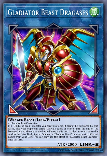 Gladiator Beast Dragases, 2019 Gold Sarcophagus Tin Mega Pack MP19-EN150