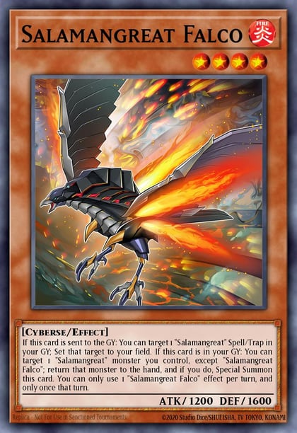 Salamangreat Falco, 2019 Gold Sarcophagus Tin Mega Pack MP19-EN155
