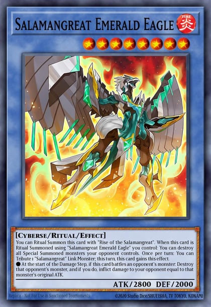 Salamangreat Emerald Eagle, 2019 Gold Sarcophagus Tin Mega Pack MP19-EN179