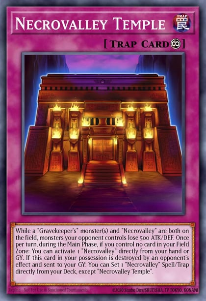 Necrovalley Temple, 2019 Gold Sarcophagus Tin Mega Pack MP19-EN205