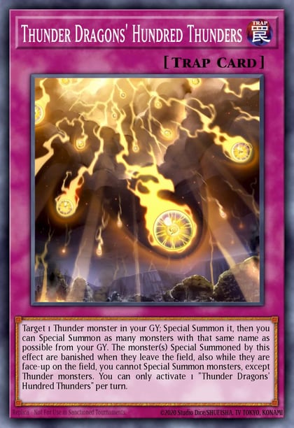 Thunder Dragons' Hundred Thunders, 2019 Gold Sarcophagus Tin Mega Pack MP19-EN207