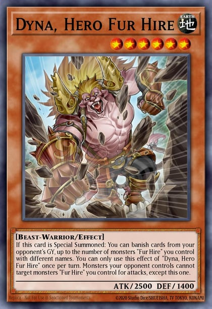 Dyna, Hero Fur Hire, 2019 Gold Sarcophagus Tin Mega Pack MP19-EN251