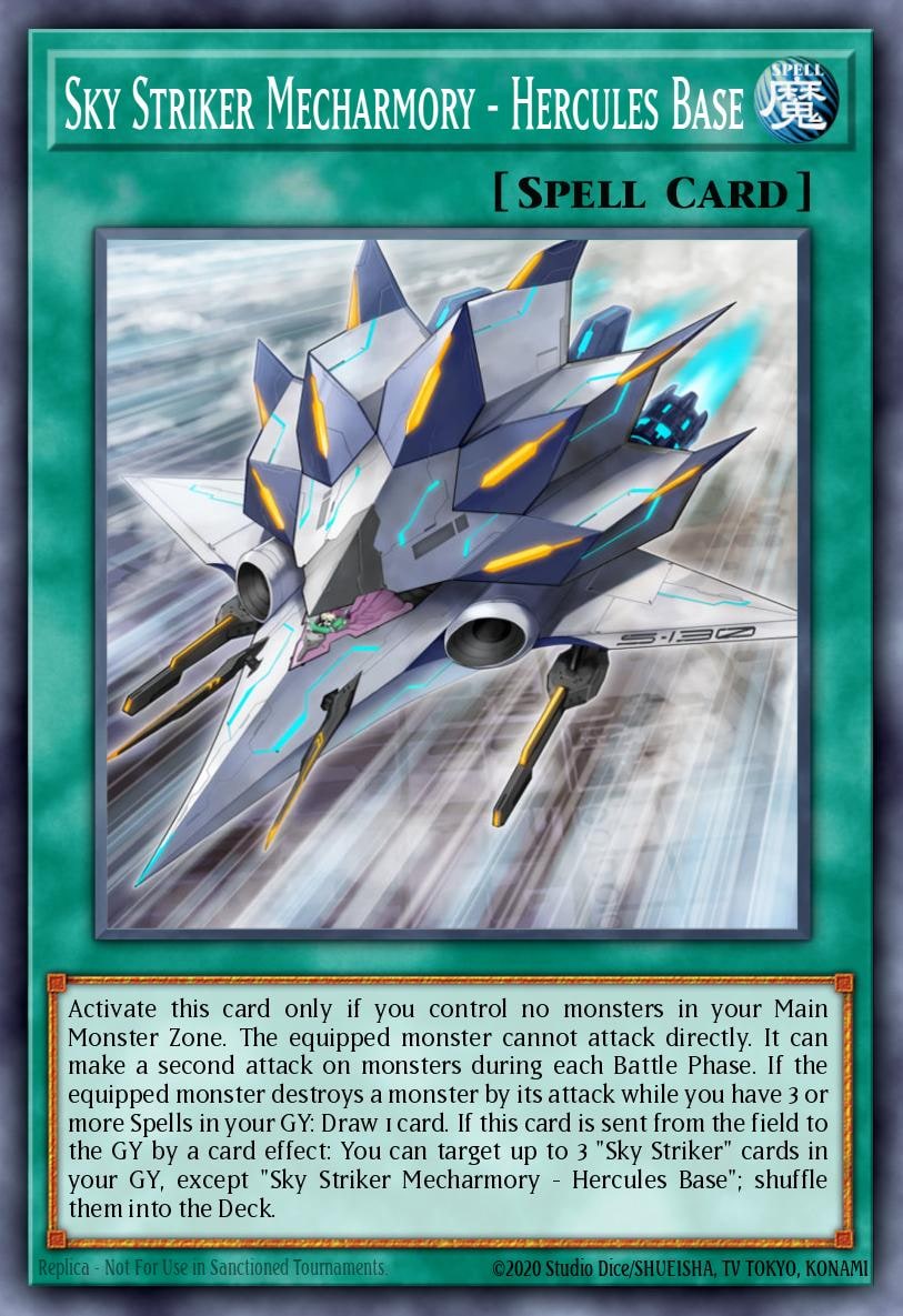 Sky Striker Mecharmory - Hercules Base, 2019 Gold Sarcophagus Tin Mega Pack MP19-EN267