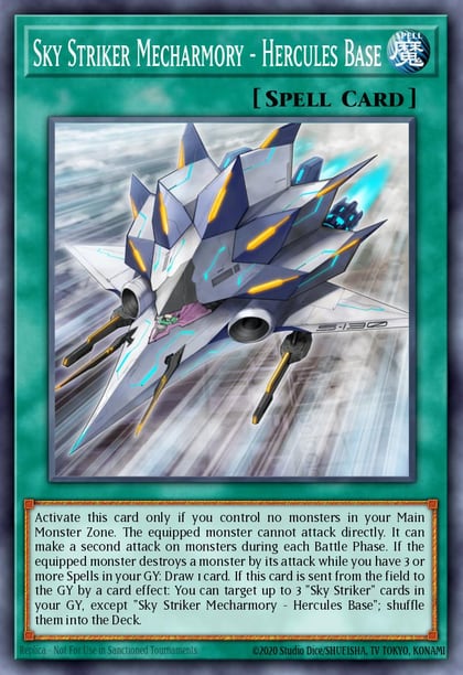 Sky Striker Mecharmory - Hercules Base, 2019 Gold Sarcophagus Tin Mega Pack MP19-EN267