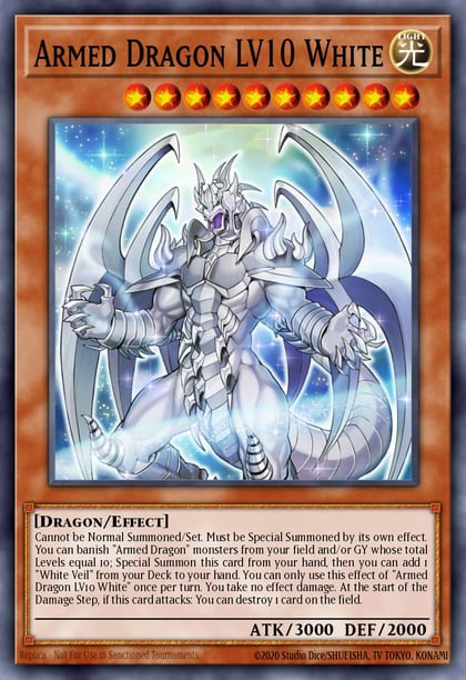 Armed Dragon LV10 White, 2022 Tin of the Pharaoh's Gods MP22-EN005