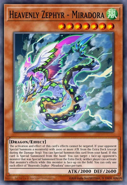 Heavenly Zephyr - Miradora, 2022 Tin of the Pharaoh's Gods MP22-EN016