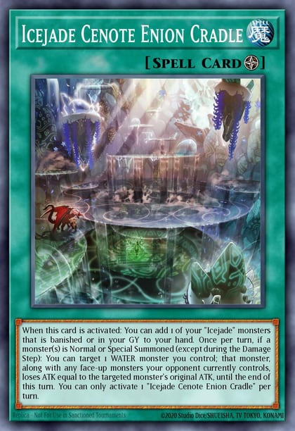 Icejade Cenote Enion Cradle, 25th Anniversary Tin: Dueling Heroes Mega Pack MP23-EN028