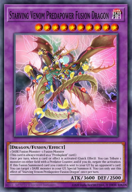 Starving Venom Predapower Fusion Dragon, 25th Anniversary Tin: Dueling Heroes Mega Pack MP23-EN081
