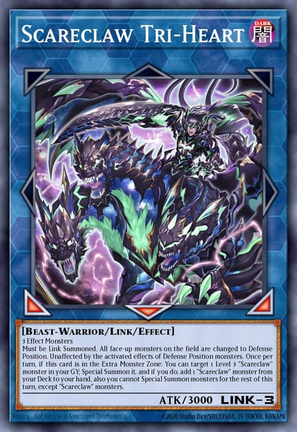 Scareclaw Tri-Heart, 25th Anniversary Tin: Dueling Heroes Mega Pack MP23-EN088