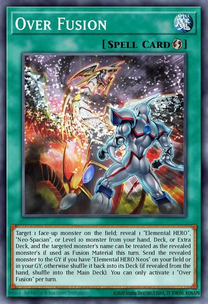 Over Fusion, 25th Anniversary Tin: Dueling Heroes Mega Pack MP23-EN137