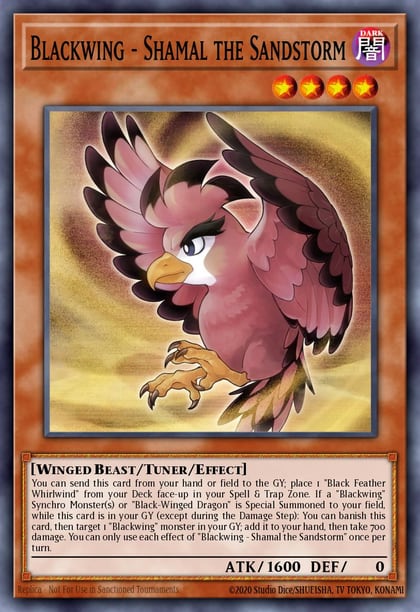 Blackwing - Shamal the Sandstorm, 25th Anniversary Tin: Dueling Heroes Mega Pack MP23-EN153