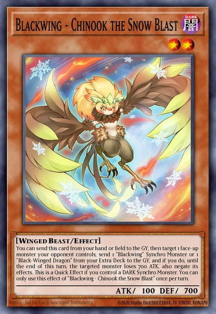 Blackwing - Chinook the Snow Blast, 25th Anniversary Tin: Dueling Heroes Mega Pack MP23-EN154