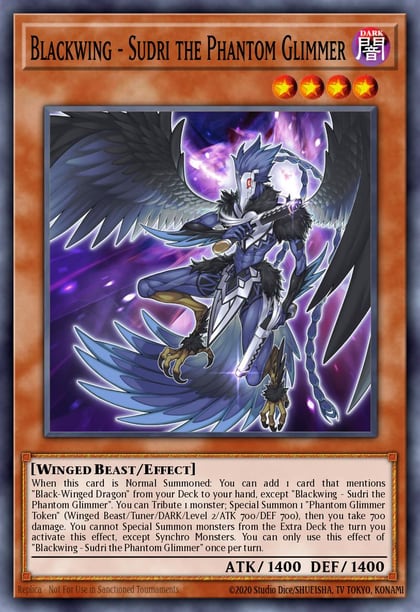 Blackwing - Sudri the Phantom Glimmer, 25th Anniversary Tin: Dueling Heroes Mega Pack MP23-EN155