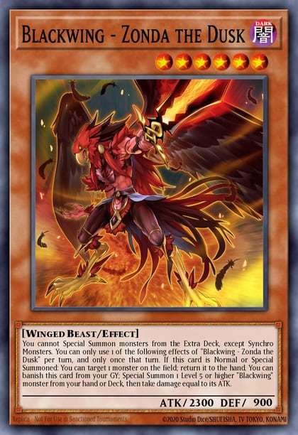 Blackwing - Zonda the Dusk, 25th Anniversary Tin: Dueling Heroes Mega Pack MP23-EN156