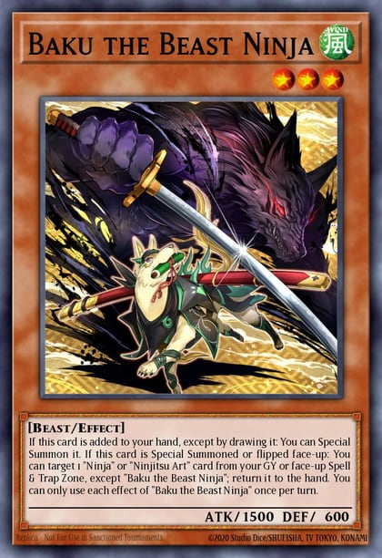Baku the Beast Ninja, 25th Anniversary Tin: Dueling Heroes Mega Pack MP23-EN168