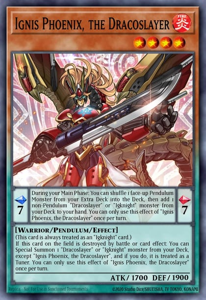 Ignis Phoenix, the Dracoslayer, 25th Anniversary Tin: Dueling Heroes Mega Pack MP23-EN172