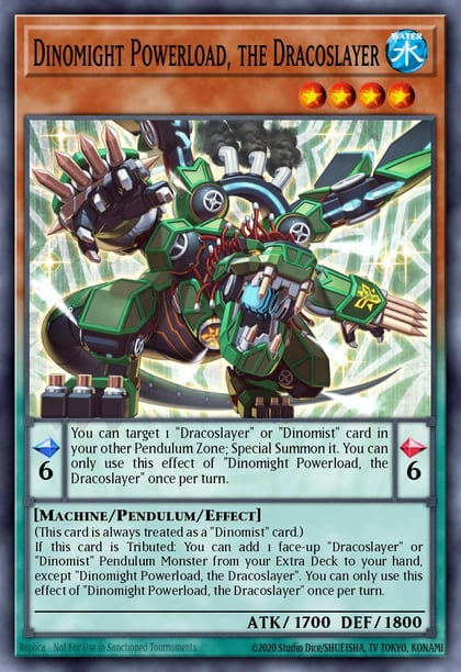 Dinomight Powerload, the Dracoslayer, 25th Anniversary Tin: Dueling Heroes Mega Pack MP23-EN174