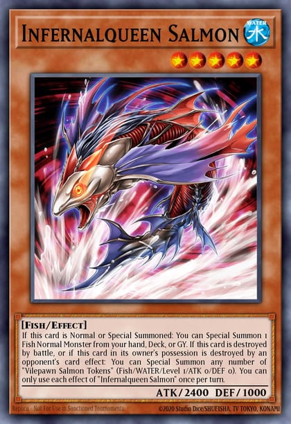 Infernalqueen Salmon, 25th Anniversary Tin: Dueling Heroes Mega Pack MP23-EN178