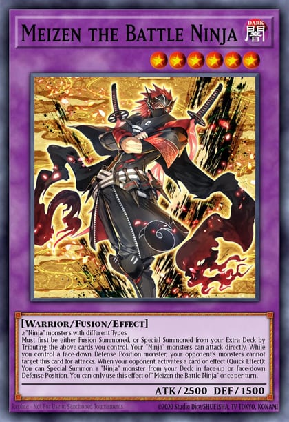 Meizen the Battle Ninja, 25th Anniversary Tin: Dueling Heroes Mega Pack MP23-EN185