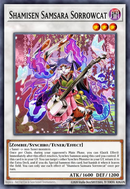 Shamisen Samsara Sorrowcat, 25th Anniversary Tin: Dueling Heroes Mega Pack MP23-EN189