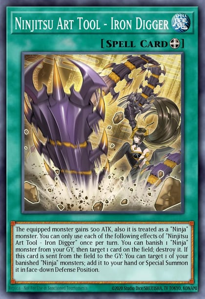 Ninjitsu Art Tool - Iron Digger, 25th Anniversary Tin: Dueling Heroes Mega Pack MP23-EN202