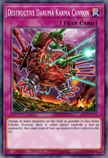 Destructive Daruma Karma Cannon, 25th Anniversary Tin: Dueling Heroes Mega Pack MP23-EN217