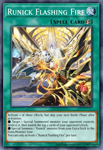 Runick Flashing Fire, 25th Anniversary Tin: Dueling Heroes Mega Pack MP23-EN242