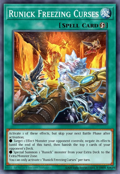Runick Freezing Curses, 25th Anniversary Tin: Dueling Heroes Mega Pack MP23-EN245