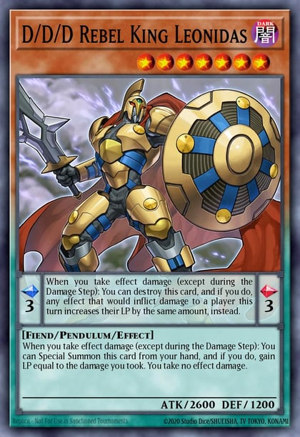 D/D/D Rebel King Leonidas, 25th Anniversary Tin: Dueling Heroes Mega Pack MP23-EN277