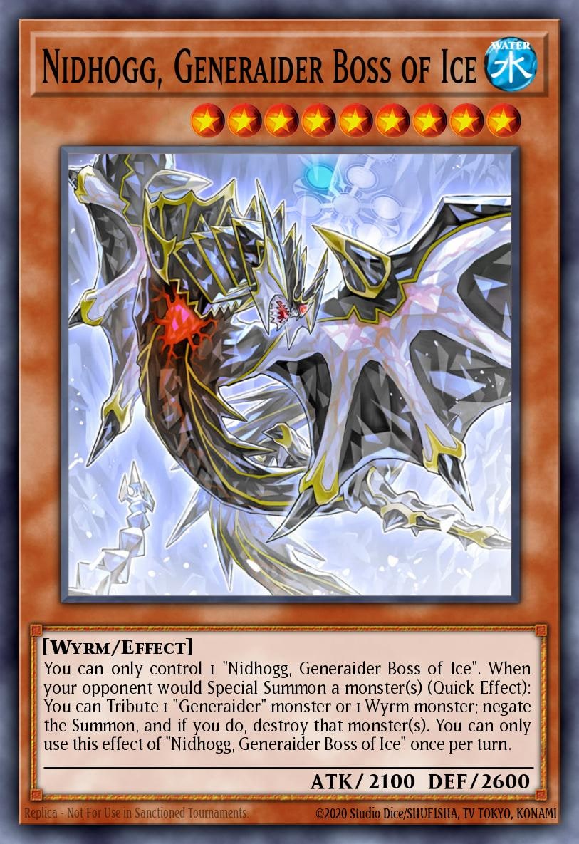 Nidhogg, Generaider Boss of Ice, Mystic Fighters MYFI-EN031