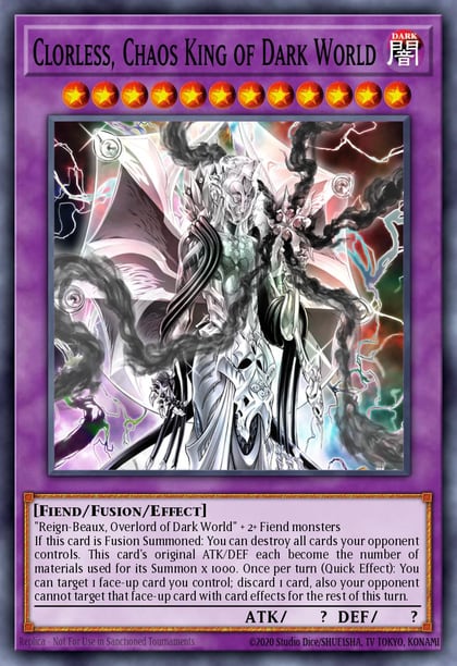 Clorless, Chaos King of Dark World, Maze of Millennia MZMI-EN014