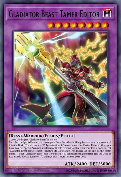 Gladiator Beast Tamer Editor, Maze of the Master MZTM-EN086