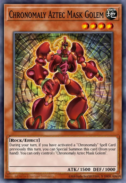 Chronomaly Aztec Mask Golem, Number Hunters NUMH-EN001