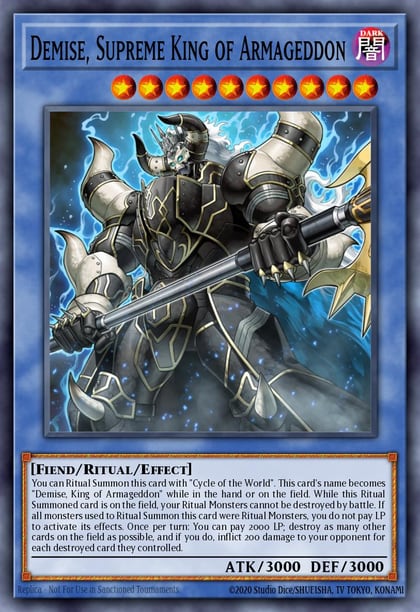 Demise, Supreme King of Armageddon, OTS Tournament Pack 8 OP08-EN005