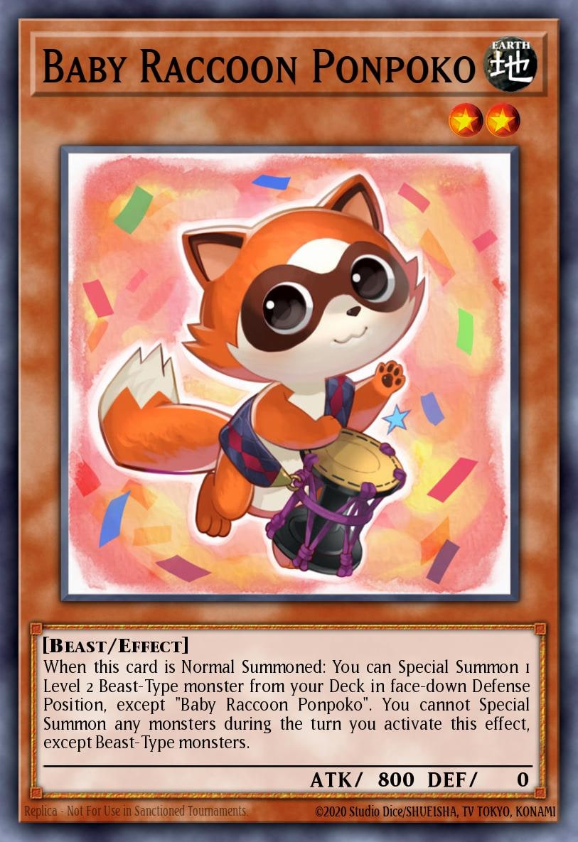 Baby Raccoon Ponpoko, OTS Tournament Pack 22 OP22-EN005