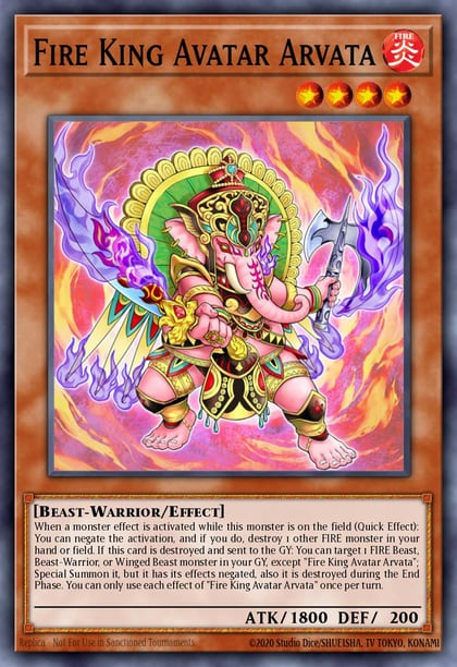 Fire King Avatar Arvata, OTS Tournament Pack 25 OP25-EN007
