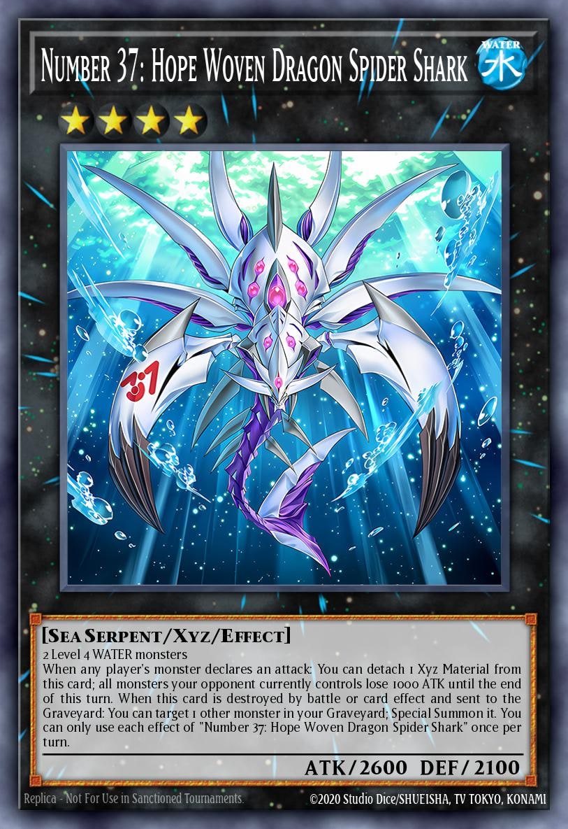 Number 37: Hope Woven Dragon Spider Shark, Premium Gold: Infinite Gold PGL3-EN007