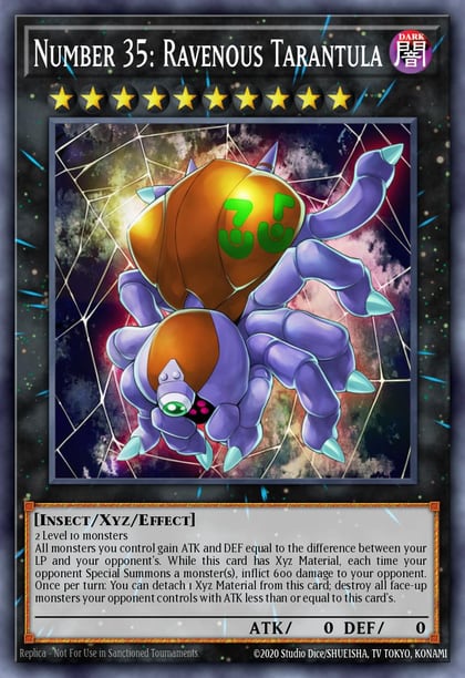 Number 35: Ravenous Tarantula, Premium Gold: Infinite Gold PGL3-EN009