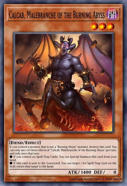 Calcab, Malebranche of the Burning Abyss, Premium Gold: Infinite Gold PGL3-EN048