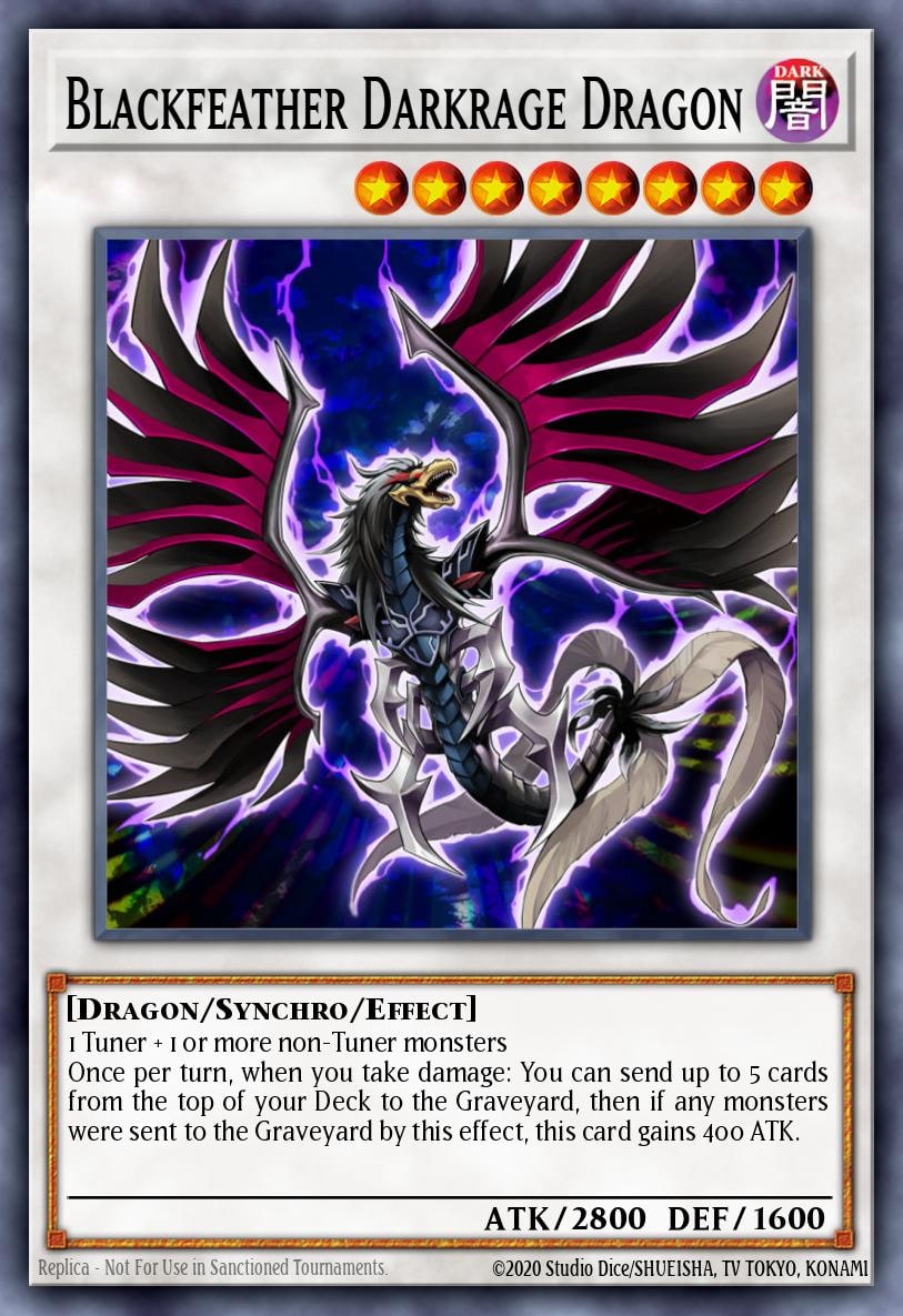 Blackfeather Darkrage Dragon, Premium Gold PGLD-EN017