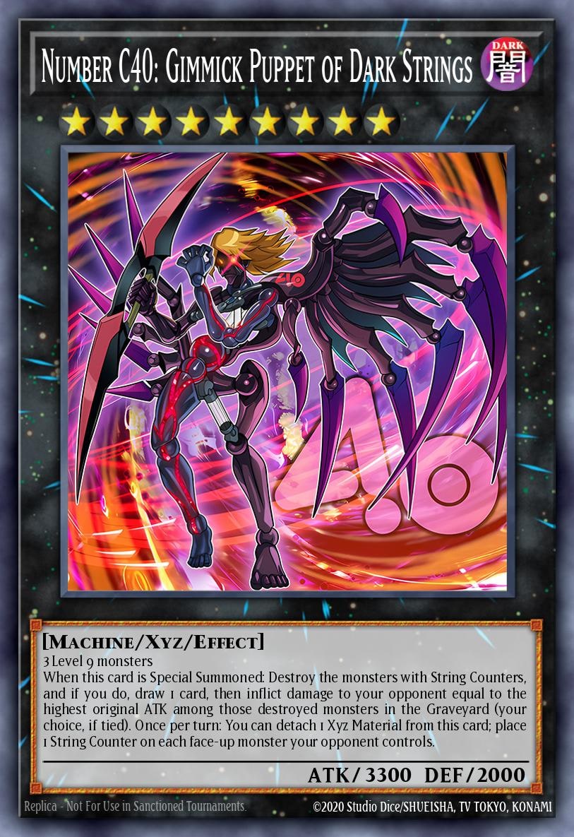 Number C40: Gimmick Puppet of Dark Strings, Premium Gold PGLD-EN020