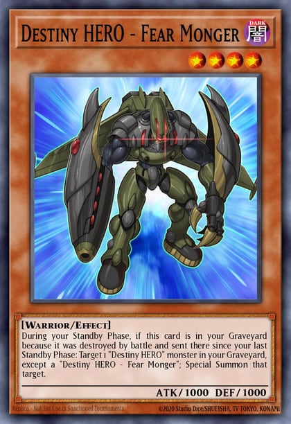 Destiny Hero - Fear Monger, Power of the Duelist POTD-EN016