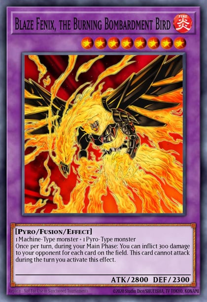 Blaze Fenix, the Burning Bombardment Bird, 2012 Premium Collection Tin PRC1-EN012