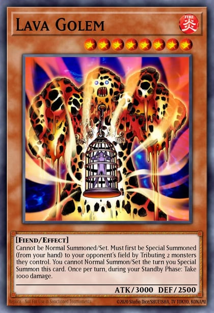 Lava Golem (Platinum Secret Rare), 25th Anniversary Rarity Collection RA01-EN001