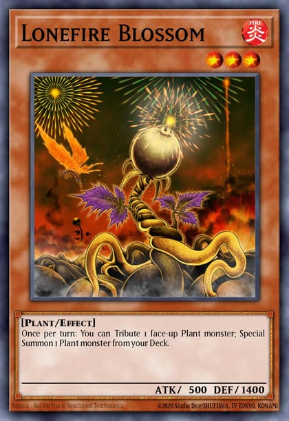 Lonefire Blossom (Platinum Secret Rare), 25th Anniversary Rarity Collection RA01-EN002