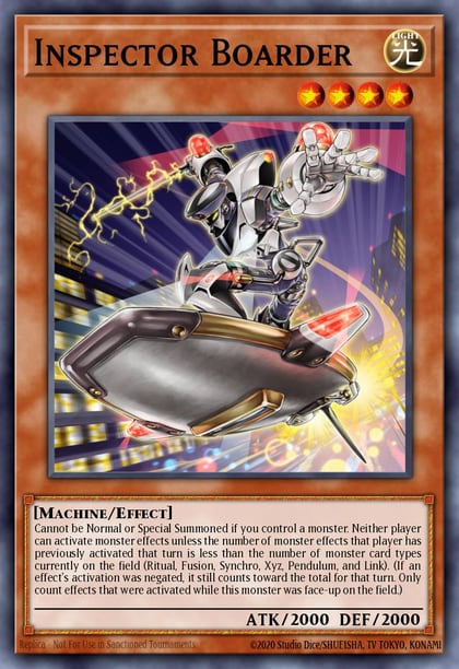 Inspector Boarder (Platinum Secret Rare), 25th Anniversary Rarity Collection RA01-EN010